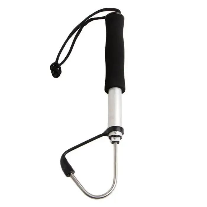 Gaffe télescopique pêche 28-60cm acier inoxydable - Crochet rétractable pour mer et glace