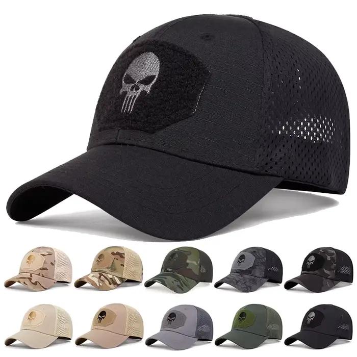 Casquette baseball unisexe broderie crâne pêche printemps automne réglable protection UV