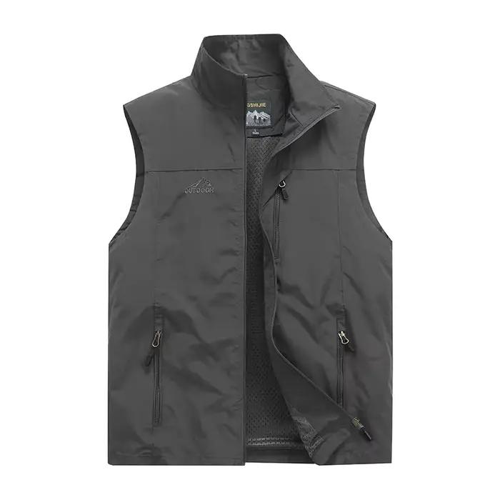 Gilet chaud respirant homme pour pêche montagne et camping, confortable et coupe-vent printemps automne