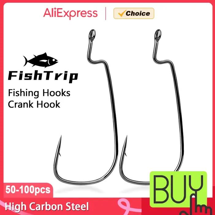 20 hameçons offset supercontinent à grand anneau - acier carbone pour crankbaits et leurres