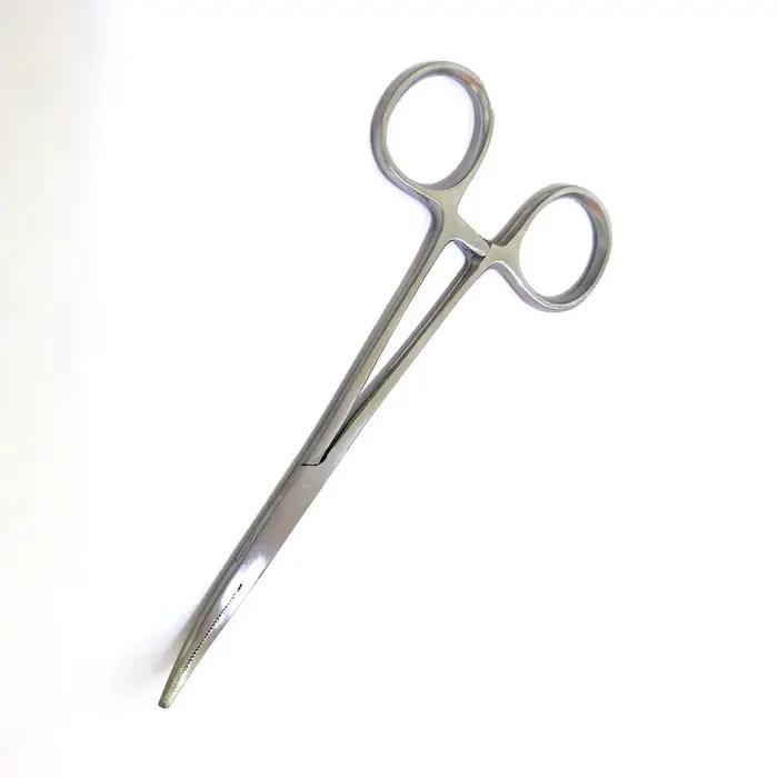 Pinces hémostatiques en acier inoxydable pour pêche - Pince chirurgicale à bout courbe/droit - Outil de précision