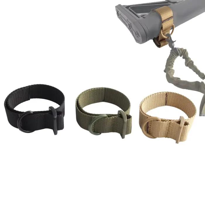 Sangle tactique pêche nylon portable multifonction avec fixation simple/double point pour chasseur randonneur et photographe occasionnels activités en plein air