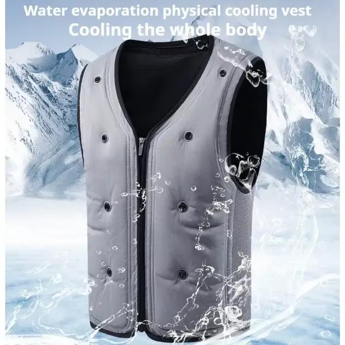 Veste évaporative rafraîchissante pêche été - Système d'injection d'eau pour soulagement thermique extérieur