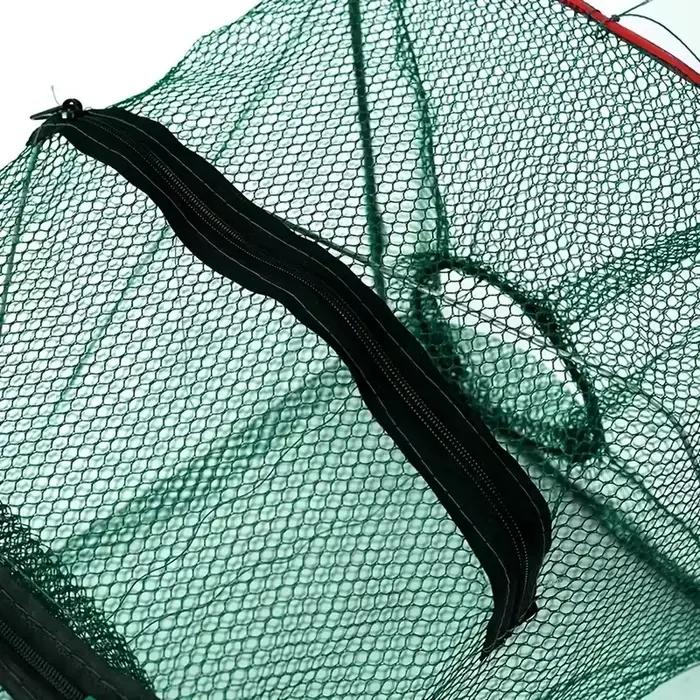 Filet de pêche pliable en nylon - Piège portable pour poissons, crevettes, crabes et anguilles