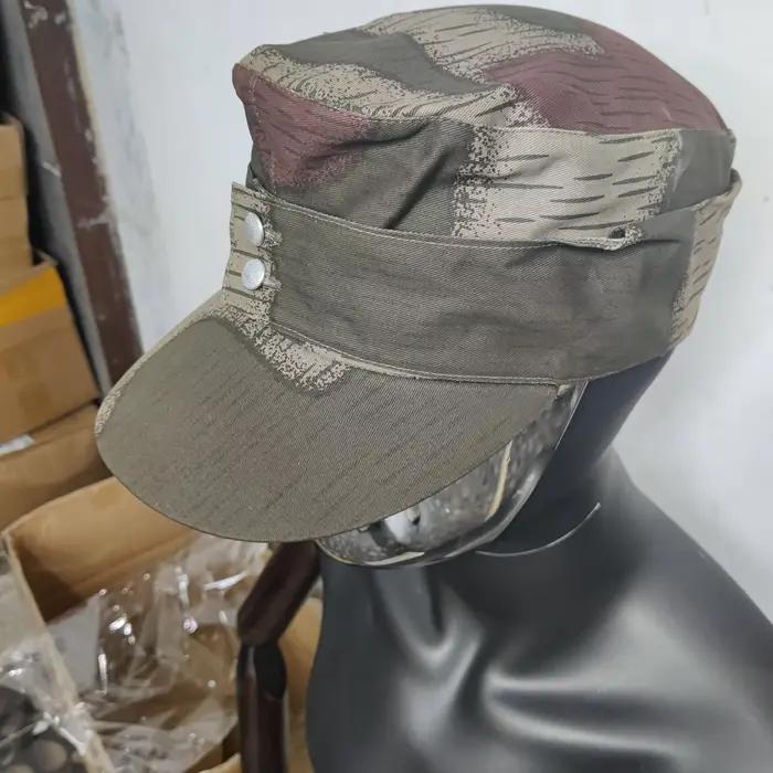 Casquette plate camouflage allemande M43 pour pêche tactique et randonnée aquatique