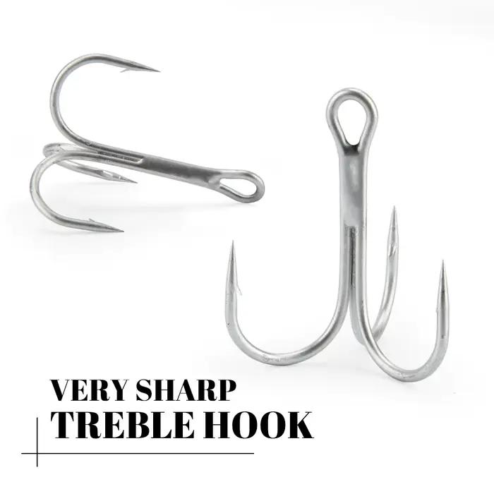 Montage stinger 3 pièces avec hameçon triple pour leurres souples pêche brochet sandre