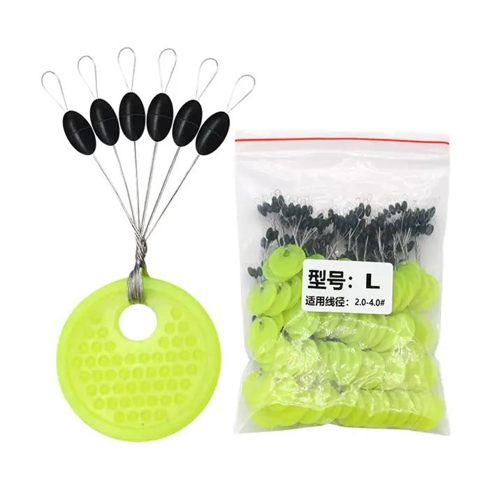 60/120 pièces stops flotteurs caoutchouc pêche carpe - Ovale noir pour pêche à l'anglaise et mouche