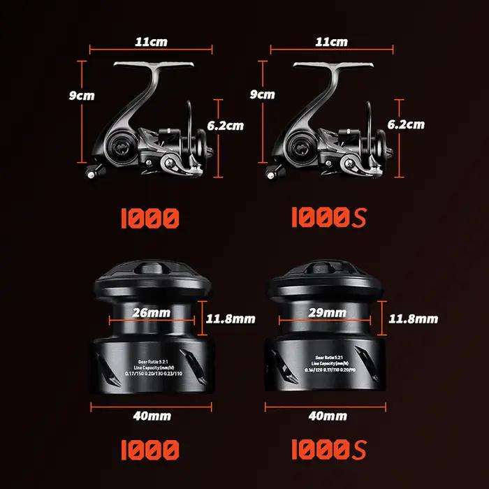 Moulinet micro carbone Mavllos S2 119g ultra-léger anti-rouille - Pêche légère