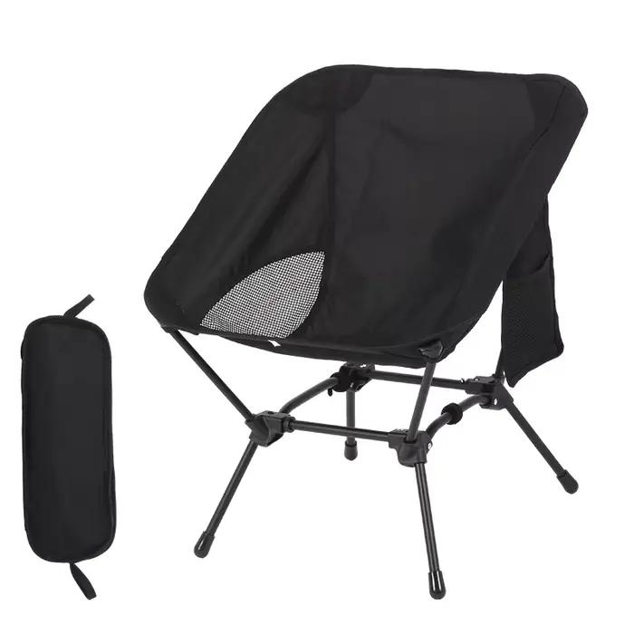 Tabouret de pêche carré structure robuste - chaise pliante camping fer légère fauteuil lune