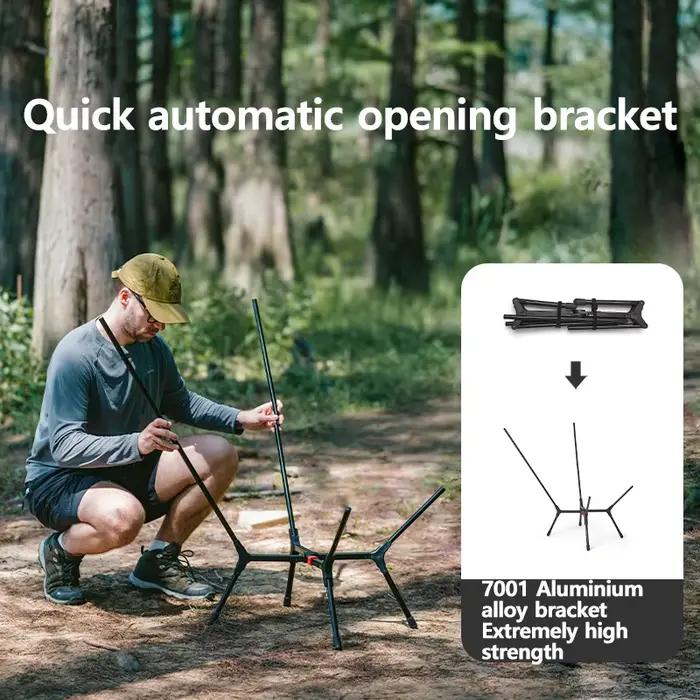 Chaise pliante automatique Naturehike ultra légère pêche camping ouverture rapide 150kg