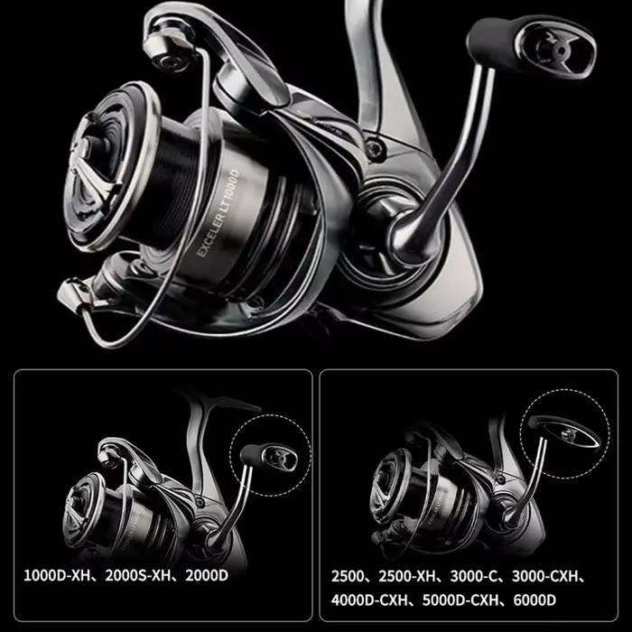 Moulinet de pêche Daiwa Exceller LT 2023, spinning ou baitcasting, eau douce et mer, 12kg de frein