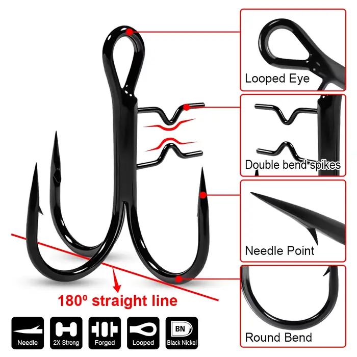 Leurre souple pêche du brochet avec hameçon assisté Rosewood Stinger Rig 3 pièces antler stinger rig wide bend t-hook pour pêche en bateau océanique occasions spéciales