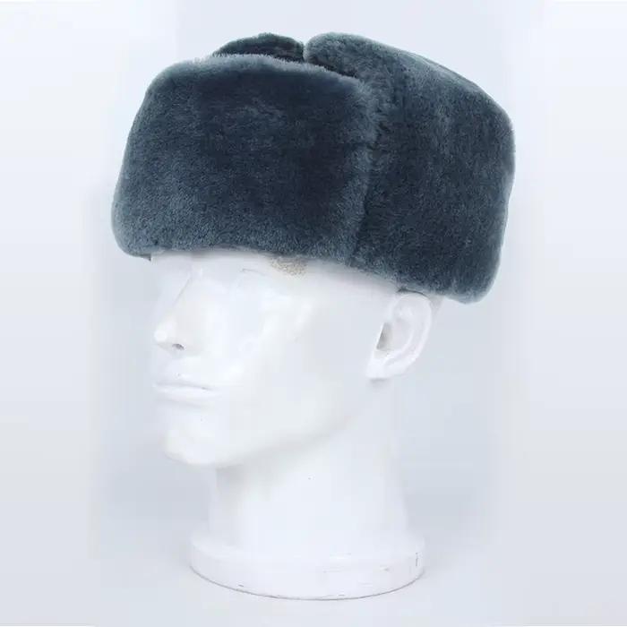 Chapeau ushanka russe tactique hiver - Bonnet pêche chasse chaud coton gris pour pêche froide