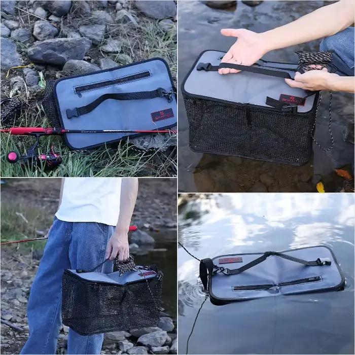 Filet pliable de pêche pour carpes crevettes écrevisses piège cage appât avec poignée Sougayilang