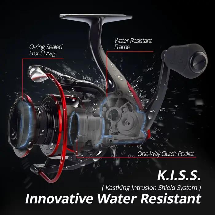 Moulinet KastKing Sharky III résistance eau - Frein 18KG - Innovant pour pêche brochet black-bass puissance
