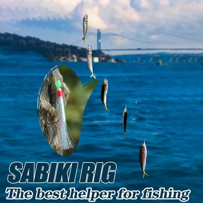 Hameçon Sabiki TAKBAS pour pêche au saumon et maquereau, acier haute teneur en carbone avec leurres