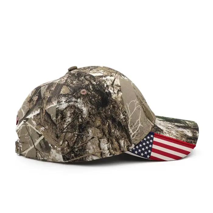 Casquette snapback camouflage drapeau américain KOEP pour pêche et chasse - Modèle unisexe