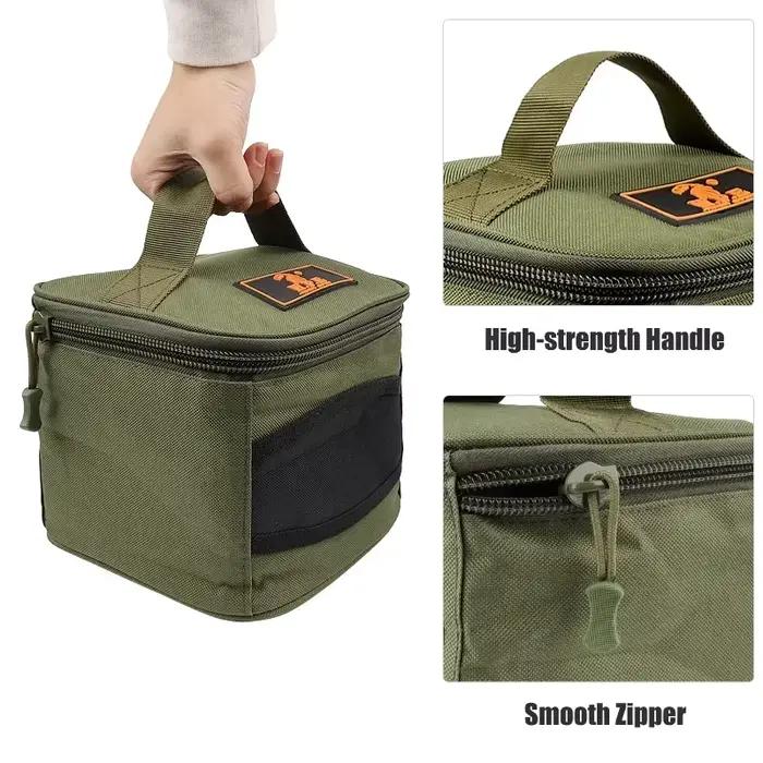 Pochette de rangement universelle pour moulinets pêche 500-10000 série tissu Oxford vert durable