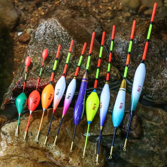 Set de flotteurs Sougayilang 10 pièces - Flotteurs mousse dure, bois coulissant pour truite et perche