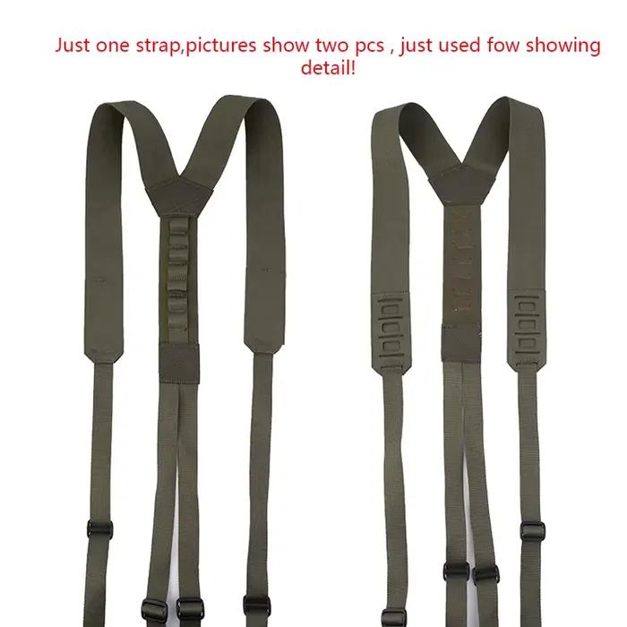 Bretelles de suspension tactiques Y avec sangle de taille pour pêche confortable et équilibrée