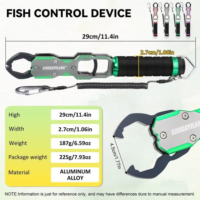 Pince à lèvres pour poisson Sougayilang multifonction en alliage aluminium avec fonction pesée et poignée EVA