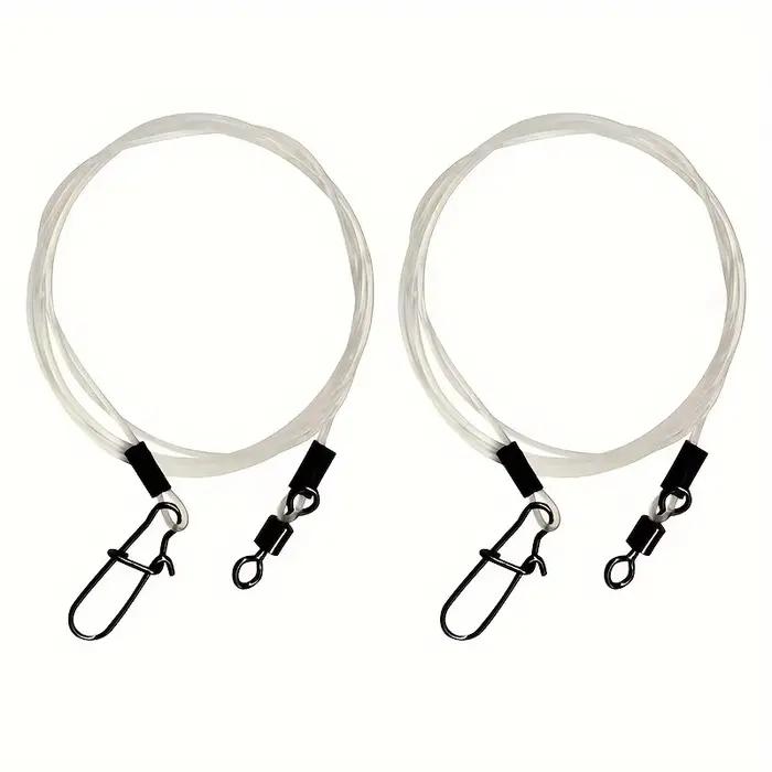 Kit 12 lignes fluorocarbone avec émerillons - Test pression 7-18kg pour cannes à pêche