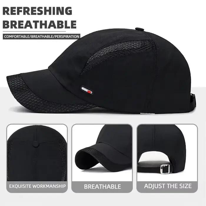 Casquette baseball mesh unisexe ajustable séchage rapide sport pêche protection sol trucker cap
