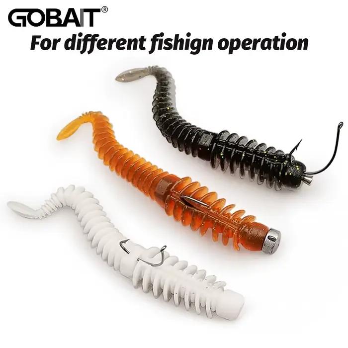 Lot 10 leurres souples TPE 6.5-8.5cm parfum carpe - Vers silicone appâts pêche carnassiers et carpes