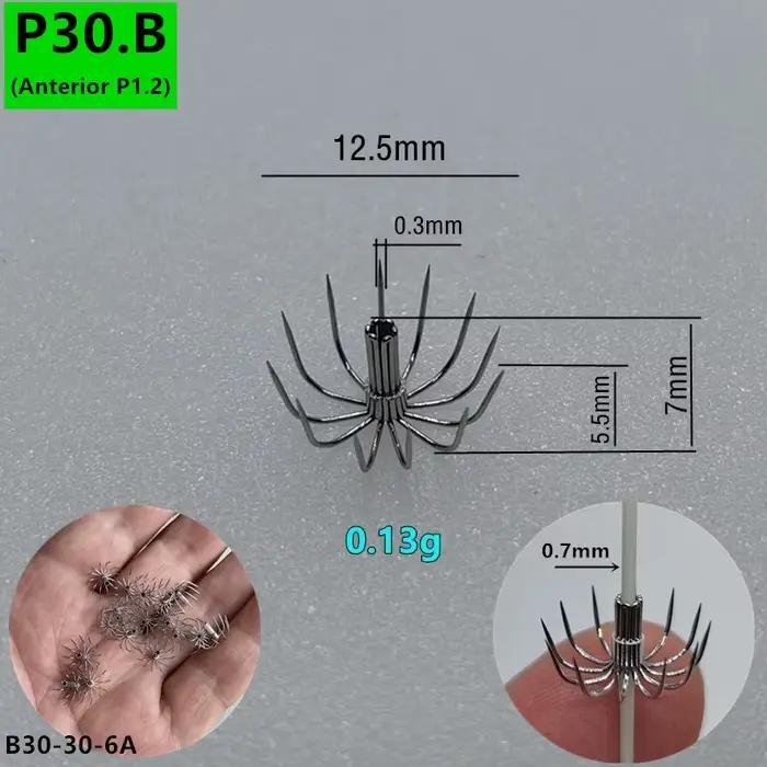Hameçons à calmar 100/200 pièces acier inox - Hameçons couronne Egi avec griffes d'assistance pour pêche