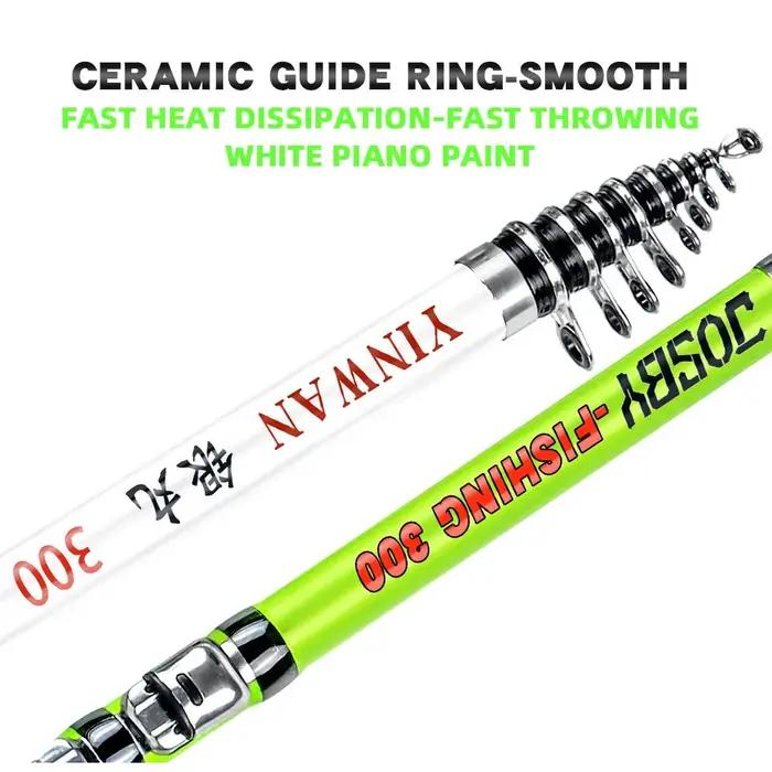 Canne télescopique JOSBY carbone mini portable 1.5 à 3.0m pour pêche rock fishing