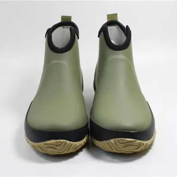 Bottes de pêche cheville mode plates-formes imperméables anti-dérapantes pour travail extérieur