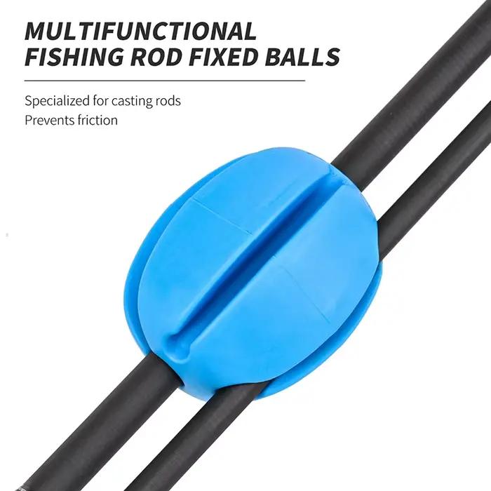 6 sangles porte-cannes silicone pêche légères avec 5 trous pour rangement accessoires matériel