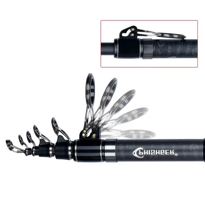 Canne télescopique surf casting PHISHGER 3.6m 4.2m 4.5m puissance 80-150g carbone 30T voyage pêche plage shore