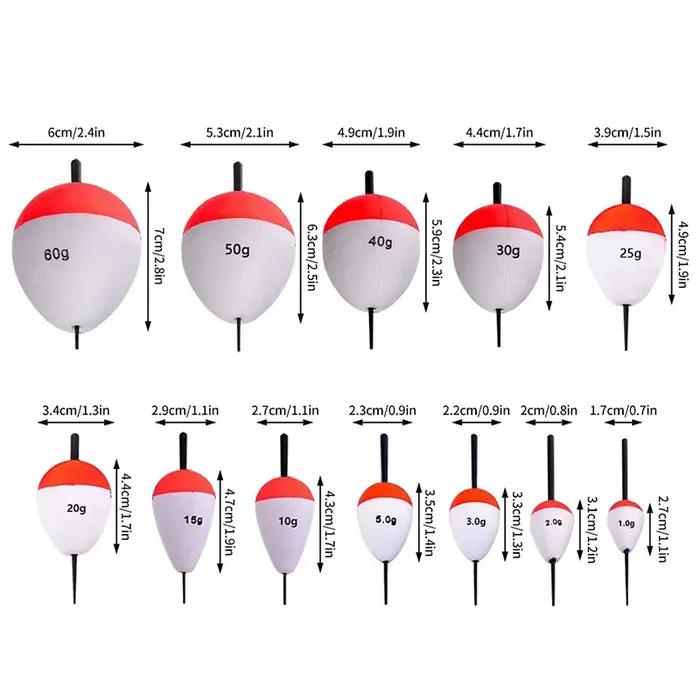5 flotteurs de pêche en mousse EVA légers et durables - Buoys flotador pour toutes techniques de pêche