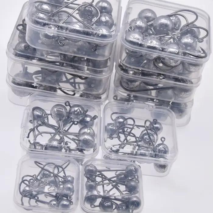 Hameçons MrLurion pour leurres souples, têtes rondes de 2g à 20g pour la pêche du bass