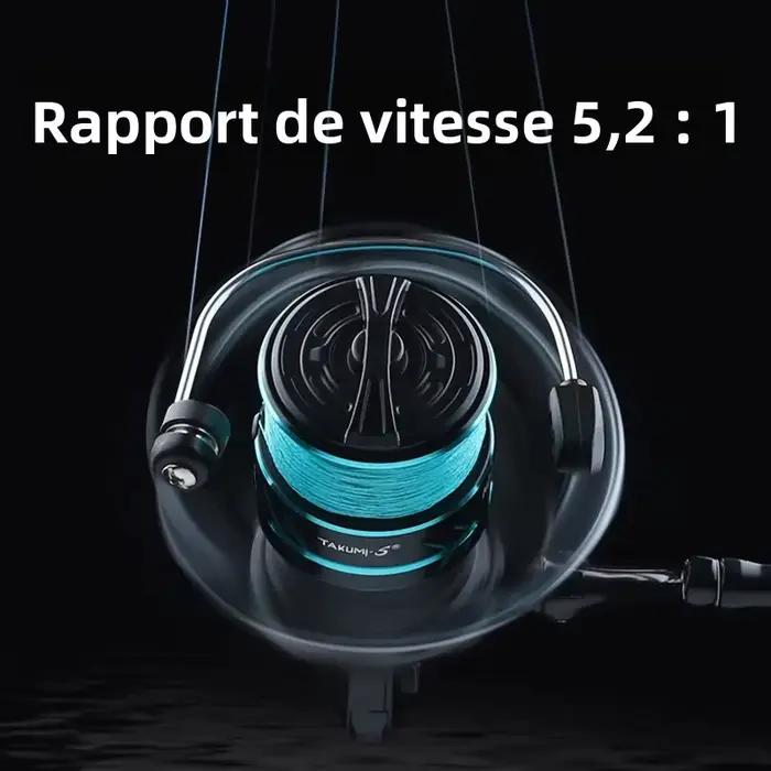 Moulinet spinning LINNHUE HZ500-7000 frein max 10kg bobine métal grip pour pêche carpe carnassier accessoire pesca