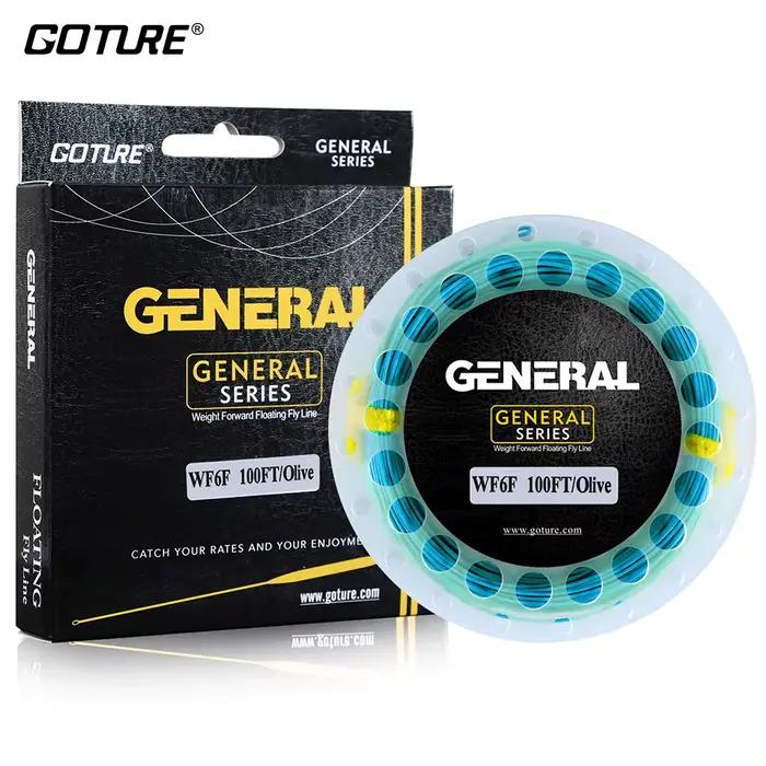 Ligne de pêche à la mouche flottante Goture GENERAL WF 3-8, 30m avec boucles soudées et 7 coloris
