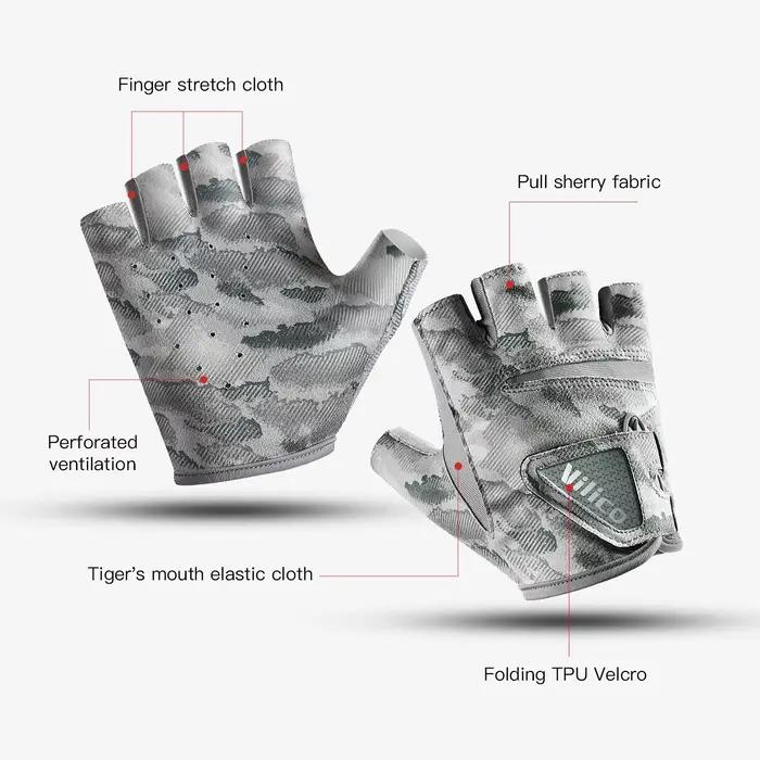 Paire gants pêche homme été route sub protection solaire antidérapants soie glacée respirants fins