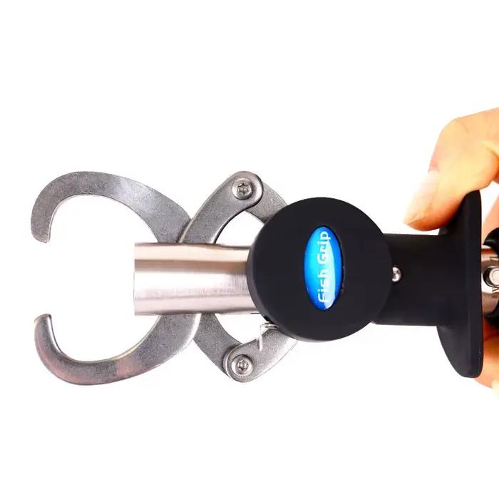 Pince à lèvres portable pour poisson avec pèse-poisson et mètre ruban - Outil de pêche en acier inoxydable
