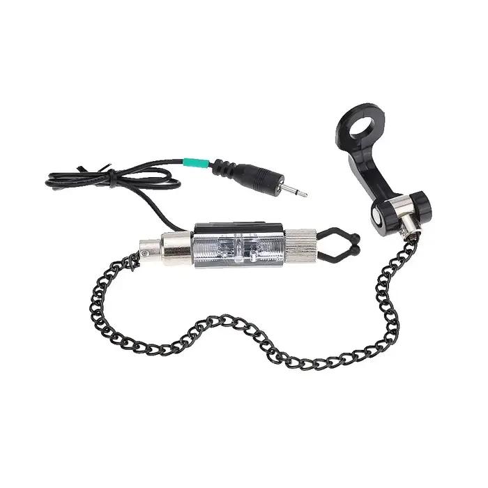 Indicateur fer chaîne alarme morsure pêche avec LED : indicateur illuminé accessoires