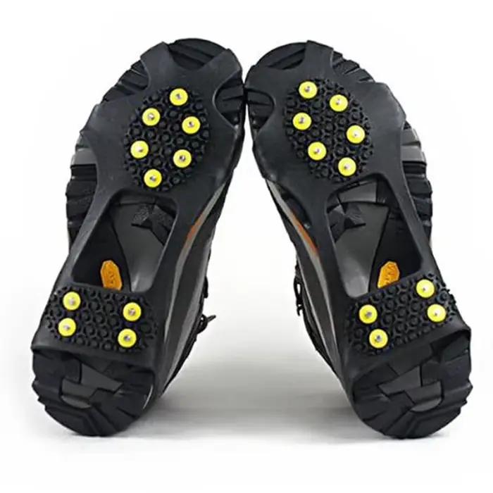 Couvercles de chaussures à crampons amovibles anti-dérapants, idéaux pour pêche, randonnée et escalade sur glace