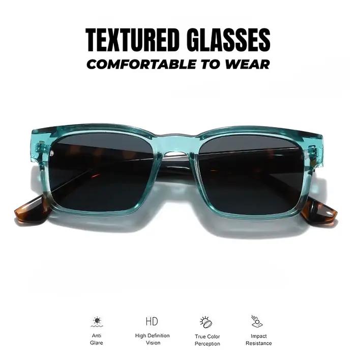 Lunettes de soleil rétro punk pêche - Cadre carré protecteur UV400 unisexe pour aventures extérieures
