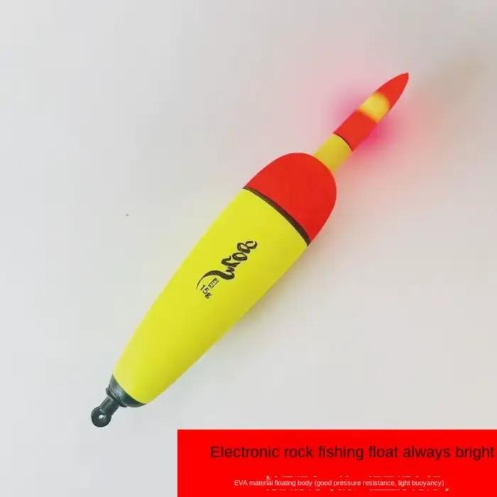 Flotteur lumineux de pêche de nuit EVA 10g-120g, vert, pour mer et roche, avec lumière intégrée