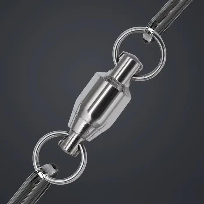 Roulements à billes pêche 100 pièces DNDYUJU, émerillons roulants acier inoxydable pour appâts lourds