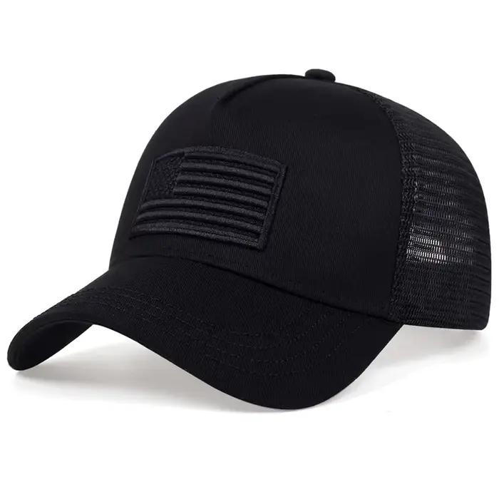 Casquette mesh drapeau USA été respirante - Chapeau pêche tactique unisexe hip hop