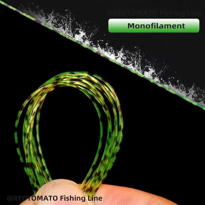 Ligne fluorocarbone invisible 3000m 1000m 3D bionique tachetée carpe algues pêche discrète