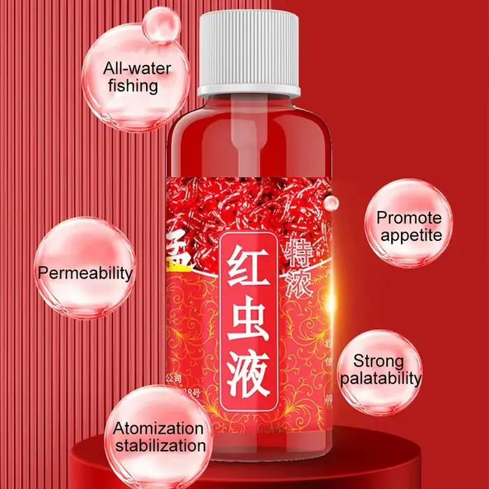 Concentré liquide 60ML senteur ver de sang attracteur poissons - Additif appât perméabilité appétit truite cabillaud carpe perche