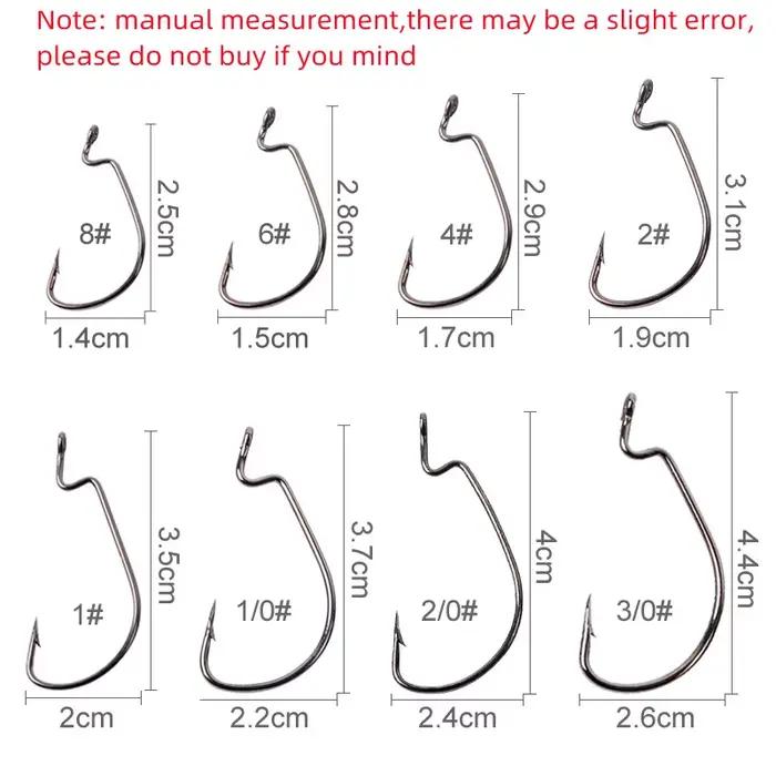 50 hameçons crank offset large ouverture pour leurres souples pêche en mer carnassiers brochet carpe coffret