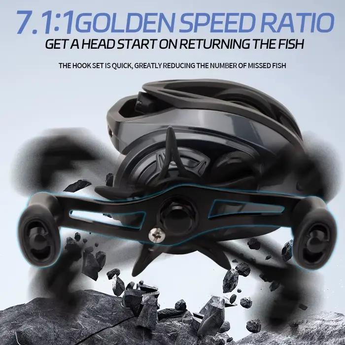Moulinet baitcasting électrique DEUKIO DC pour carpe - Ratio 7.1:1 avec système électronique