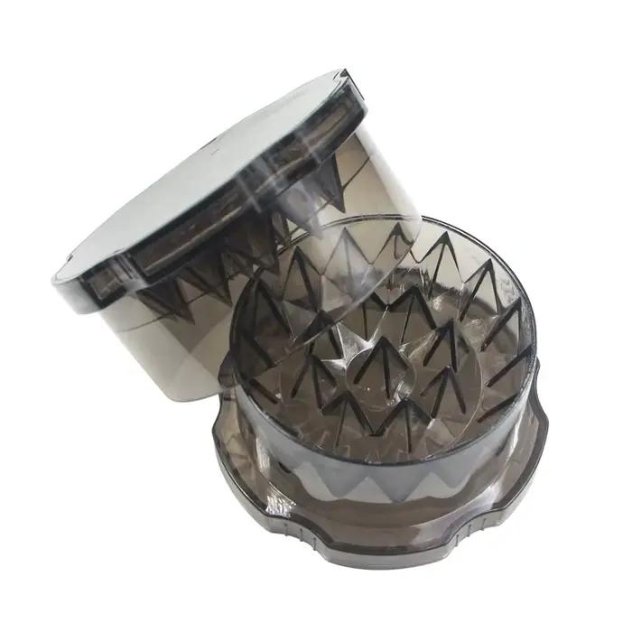 Broyeur à amorce pour carpe - Boîte en plastique fumé avec broyeur intégré pour bouillettes et appâts
